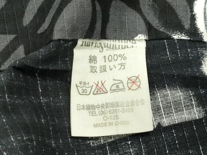 平和屋着物∴夏物 綿紅梅 浴衣 草花文 黒地 綿 逸品 CABG4106gh
