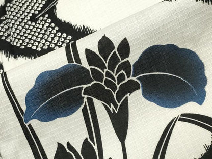 平和屋着物∴夏物 綿紅梅 浴衣 杜若 綿 逸品 CABG4108gh