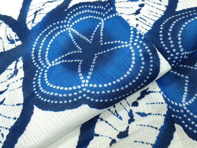 平和屋着物∴夏物 浴衣 舞花文 綿麻 逸品 CABG4116gh