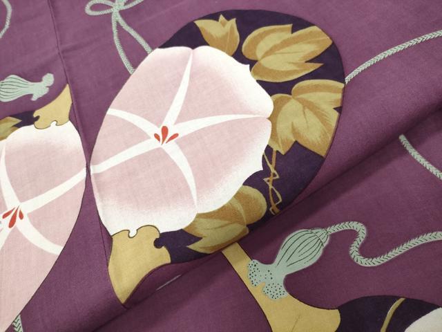 平和屋着物∴夏物 浴衣 朝顔 団扇 蛍 綿 逸品 CABG4118gh