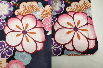 平和屋着物∴夏物 綿紅梅 浴衣 松竹梅文 綿 逸品 CABG4120gh