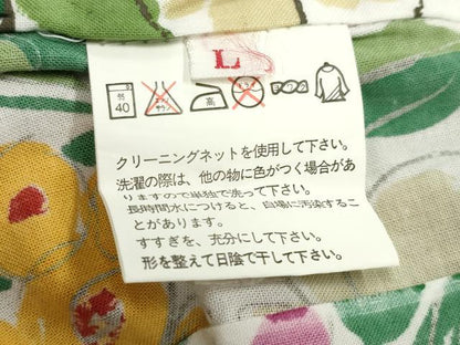 平和屋着物∴夏物　ファッションデザイナー 花井幸子　浴衣　草花文　綿　逸品　CABG4128gh