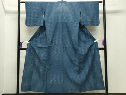 平和屋着物∴夏物　浴衣　しじら織　横段文　綿　逸品　CABG4131gh
