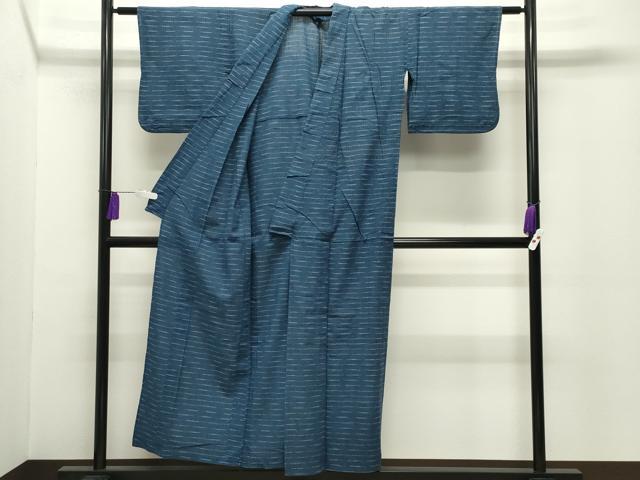 平和屋着物∴夏物　浴衣　しじら織　横段文　綿　逸品　CABG4131gh