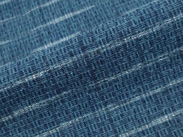 平和屋着物∴夏物　浴衣　しじら織　横段文　綿　逸品　CABG4131gh
