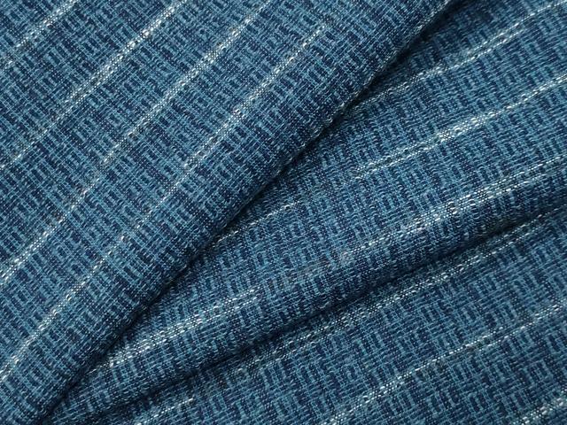 平和屋着物∴夏物　浴衣　しじら織　横段文　綿　逸品　CABG4131gh