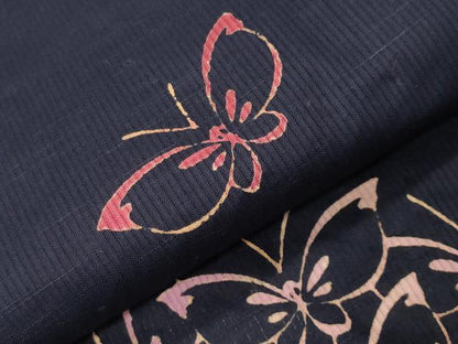 平和屋着物∴夏物 浴衣 舞蝶文 綿 逸品 CABG4132gh