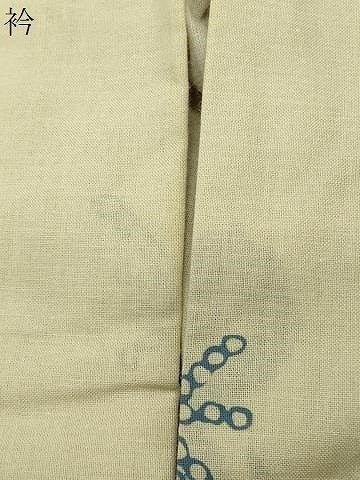 平和屋着物∴夏物 浴衣 杜若 麻の葉文様 綿 逸品 CABG4137gh