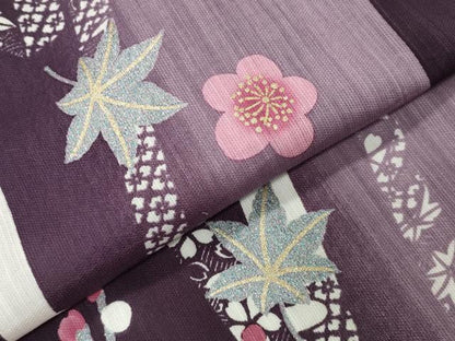 平和屋着物∴夏物 浴衣 枝梅文 暈し染め 金銀彩 綿 逸品 CABG4139gh