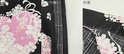 平和屋着物∴夏物 松田聖子 SEIKOMATSUDA 浴衣 ハート リボン 草花文 金彩 綿 逸品 CABG4141gh