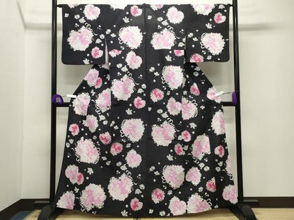 平和屋着物∴夏物 松田聖子 SEIKOMATSUDA 浴衣 ハート リボン 草花文 金彩 綿 逸品 CABG4141gh