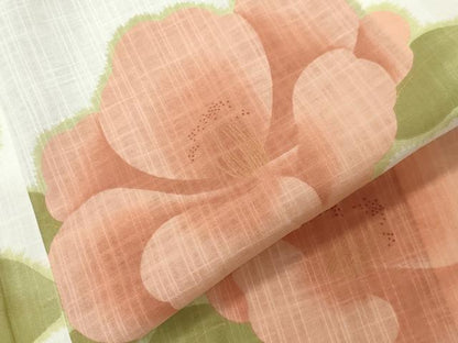 平和屋着物∴夏物 夢工房 浴衣 舞花文 綿麻 逸品 未使用 CABG4142gh