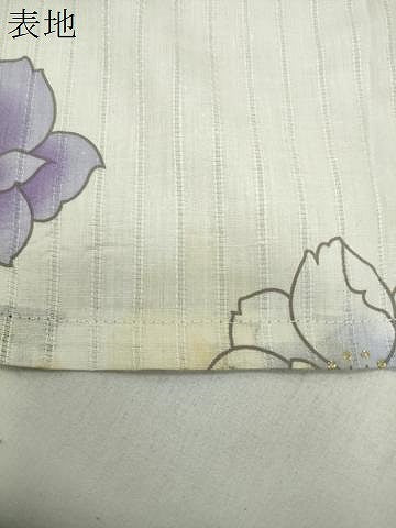 平和屋着物∴夏物 浴衣 牡丹花文 金彩 綿 逸品 CABG4143gh