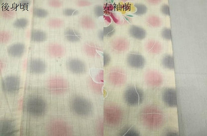平和屋着物∴夏物 H・L（アッシュエル） HENRI-LUC CHAPUIS 浴衣 草花丸文 綿 逸品 CABG4146gh