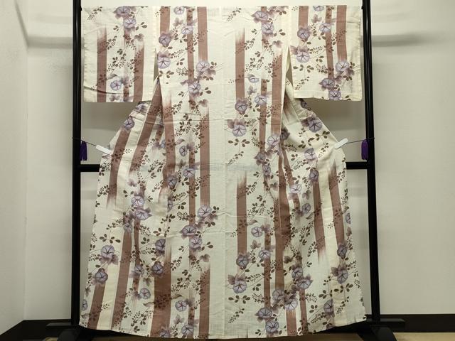 平和屋着物∴夏物 ファッションデザイナー コシノジュンコ 浴衣 朝顔 綿 逸品 CABG4150gh