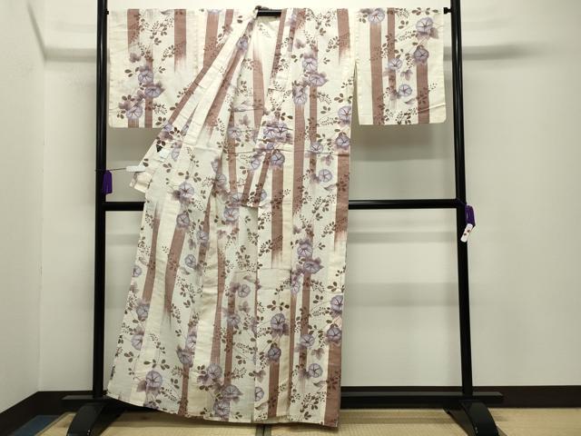 平和屋着物∴夏物 ファッションデザイナー コシノジュンコ 浴衣 朝顔 綿 逸品 CABG4150gh