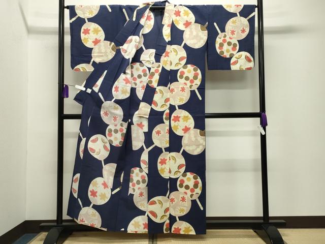 平和屋着物∴夏物 夢工房 浴衣 団扇 スイカ 団子 氷 綿 逸品 CABG4158gh
