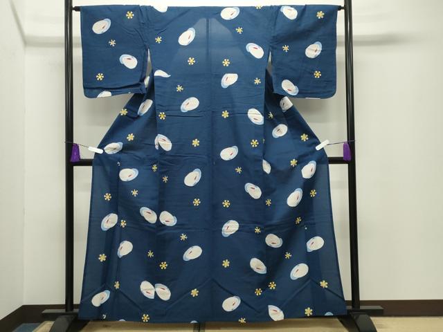 平和屋着物∴夏物 浴衣 兎 綿 逸品 CABG4159gh
