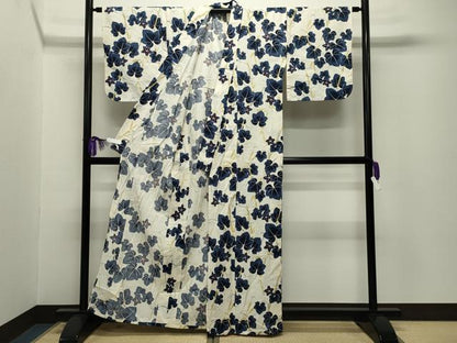 平和屋着物∴夏物 浴衣 トンボ 唐草文 綿 逸品 CABG4160gh