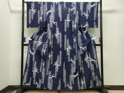 平和屋着物∴夏物 浴衣 トンボ 草木文 綿 逸品 CABG4171gh