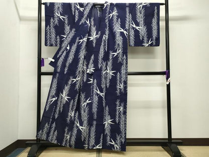平和屋着物∴夏物 浴衣 トンボ 草木文 綿 逸品 CABG4171gh