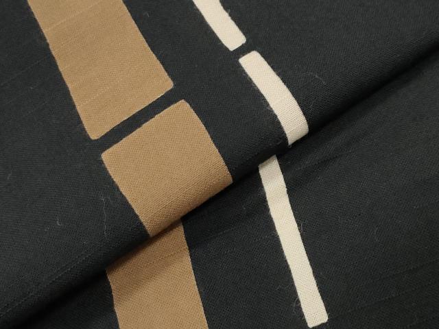 平和屋着物∴夏物 tsumori chisato 浴衣 訪問着 兎 縞 黒地 綿 逸品 CABG4174gh