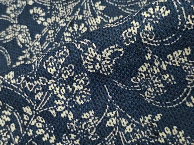 平和屋着物∴夏物　浴衣　舞蝶花文　綿　逸品　CABG4178gh