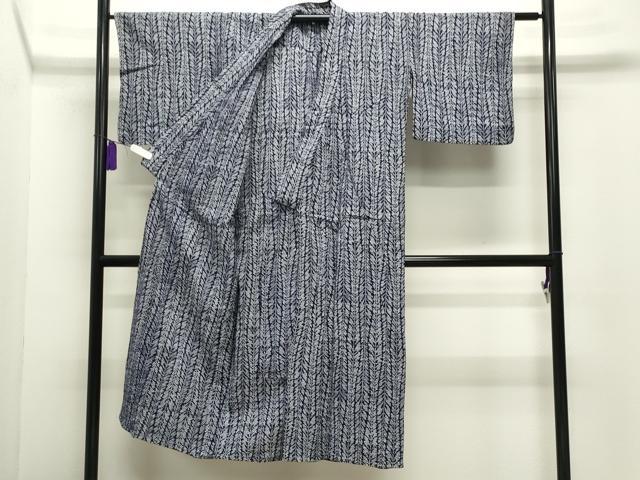 平和屋着物∴夏物 浴衣 草木文 綿 逸品 CABG4191gh