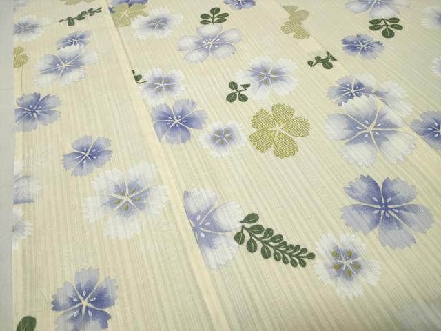 平和屋着物∴夏物 浴衣 舞花文 綿 逸品 CABG4192gh