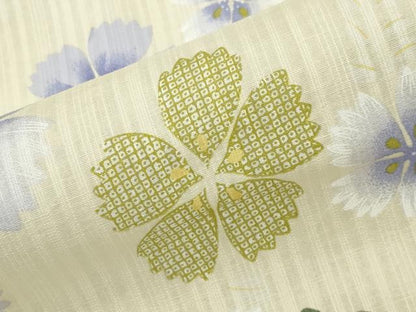 平和屋着物∴夏物 浴衣 舞花文 綿 逸品 CABG4192gh