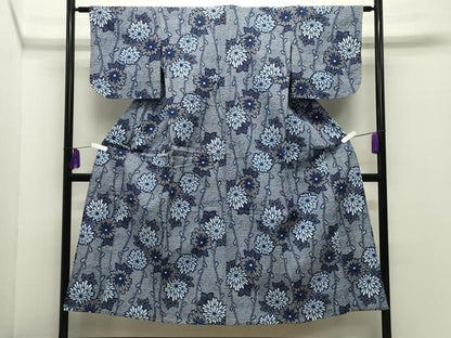 平和屋着物∴夏物 浴衣 草花文 綿 逸品 CABG4199gh