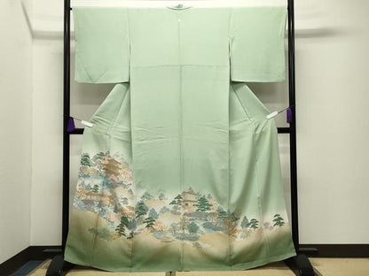 平和屋着物■豪華色留袖 寿光織 風景文 暈し染め 金銀糸 さが美扱い 正絹 逸品 CABG4202gh