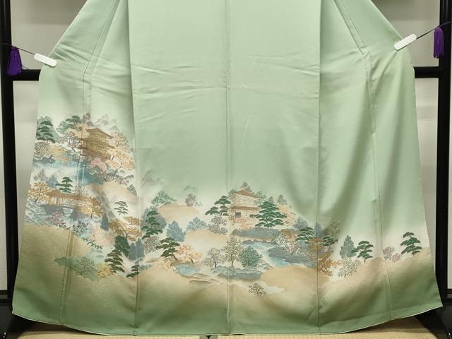 平和屋着物■豪華色留袖 寿光織 風景文 暈し染め 金銀糸 さが美扱い 正絹 逸品 CABG4202gh