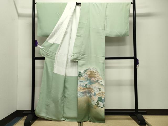 平和屋着物■豪華色留袖 寿光織 風景文 暈し染め 金銀糸 さが美扱い 正絹 逸品 CABG4202gh