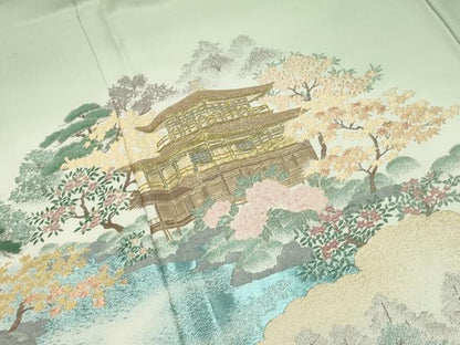 平和屋着物■豪華色留袖 寿光織 風景文 暈し染め 金銀糸 さが美扱い 正絹 逸品 CABG4202gh