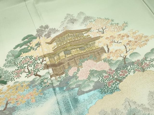 平和屋着物■豪華色留袖 寿光織 風景文 暈し染め 金銀糸 さが美扱い 正絹 逸品 CABG4202gh