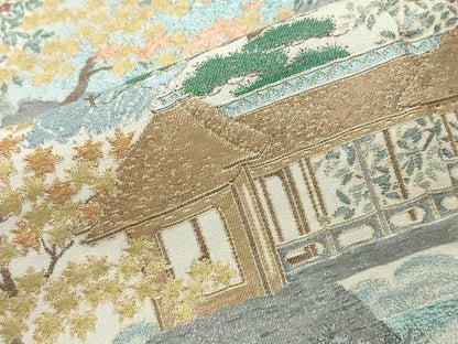 平和屋着物■豪華色留袖 寿光織 風景文 暈し染め 金銀糸 さが美扱い 正絹 逸品 CABG4202gh