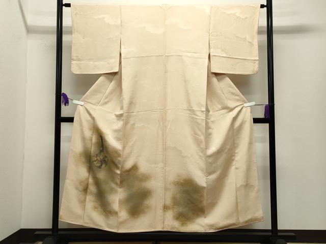 平和屋着物■訪問着 手描き 花瓶楓文 暈し染め 金彩 正絹 逸品 CABG4221gh