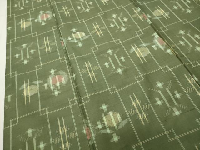 平和屋着物■上質な紬　吉祥花文　正絹　逸品　CABG4224gh