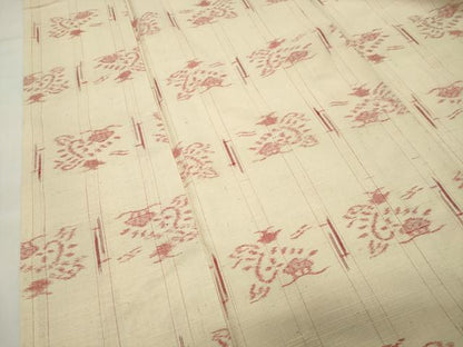 平和屋着物■上質な紬　絣文様　正絹　逸品　CABG4225gh