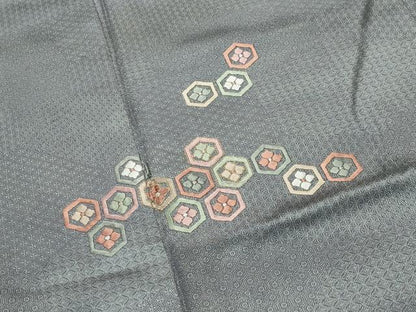 平和屋着物■色留訪問着　総刺繍　駒刺繍　亀甲花文　松坂屋扱い　正絹　逸品　CABG4248gh