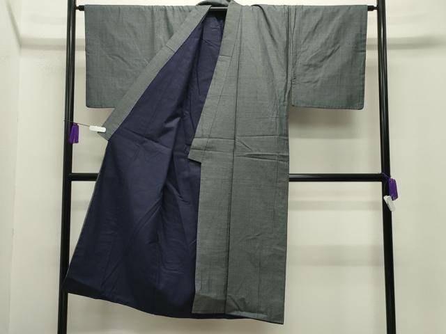 平和屋着物■男性　紬　幾何学文様　正絹　逸品　CABG4255gh