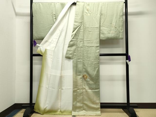 平和屋着物■訪問着 駒刺繍 枝垂れ桜文 暈し染め 金彩 正絹 逸品 CABG4260gh