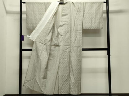 平和屋着物＊夏物　小紋　紗　飛鳥文　正絹　逸品　CABG4268gh