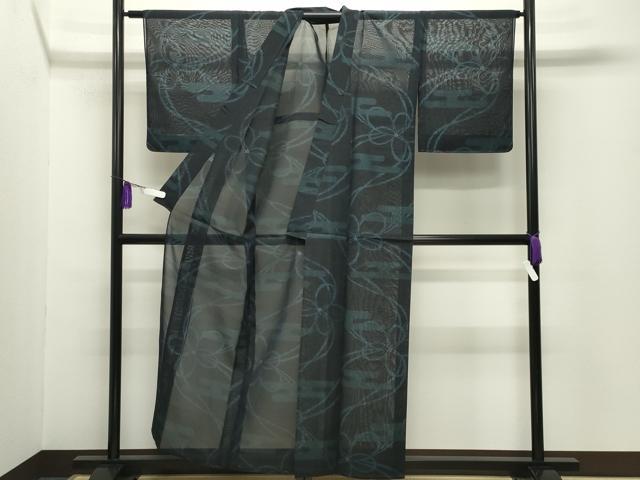 平和屋着物＊夏物　紗紬　エ霞花文　正絹　逸品　未使用　CABG4269gh