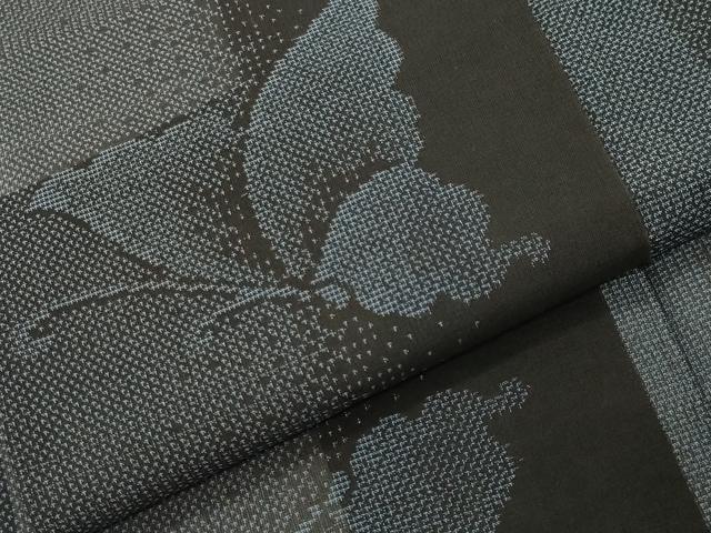 平和屋着物＊夏物　夏大島　9マルキ　舞蝶間道　反端付き　正絹　逸品　CABG4272gh