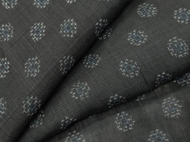 平和屋着物＊夏物　重要無形文化財　本場宮古上布　吉祥文　苧麻　逸品　CABG4274gh