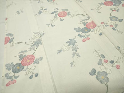 平和屋着物＊夏物　小紋　絽　枝花文　正絹　逸品　未使用　CABG4276gh