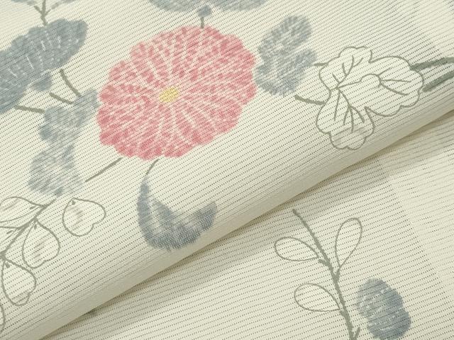平和屋着物＊夏物　小紋　絽　枝花文　正絹　逸品　未使用　CABG4276gh
