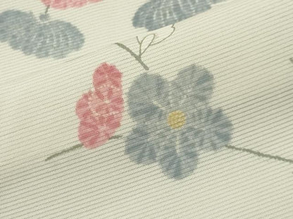 平和屋着物＊夏物　小紋　絽　枝花文　正絹　逸品　未使用　CABG4276gh